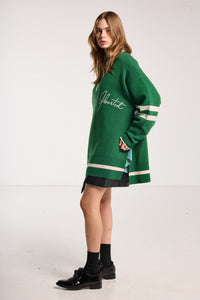 Salasai Hearted Jumper Grass Green