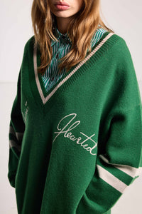 Salasai Hearted Jumper Grass Green
