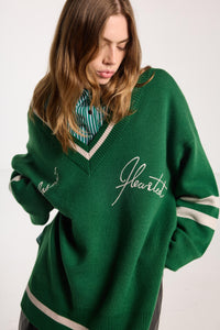 Salasai Hearted Jumper Grass Green