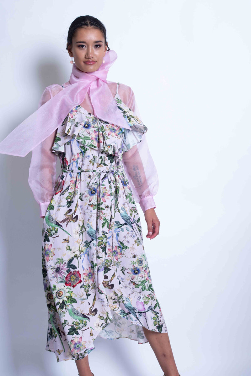 Sheryl May Silk Organza Bow Blouse