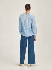 Sills Hana Embroidered Top Sky Blue