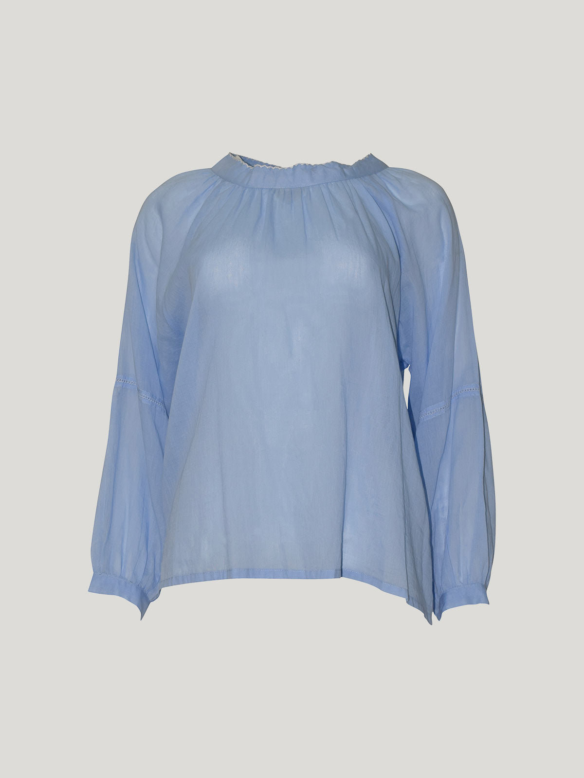 Sills Hana Embroidered Top Sky Blue