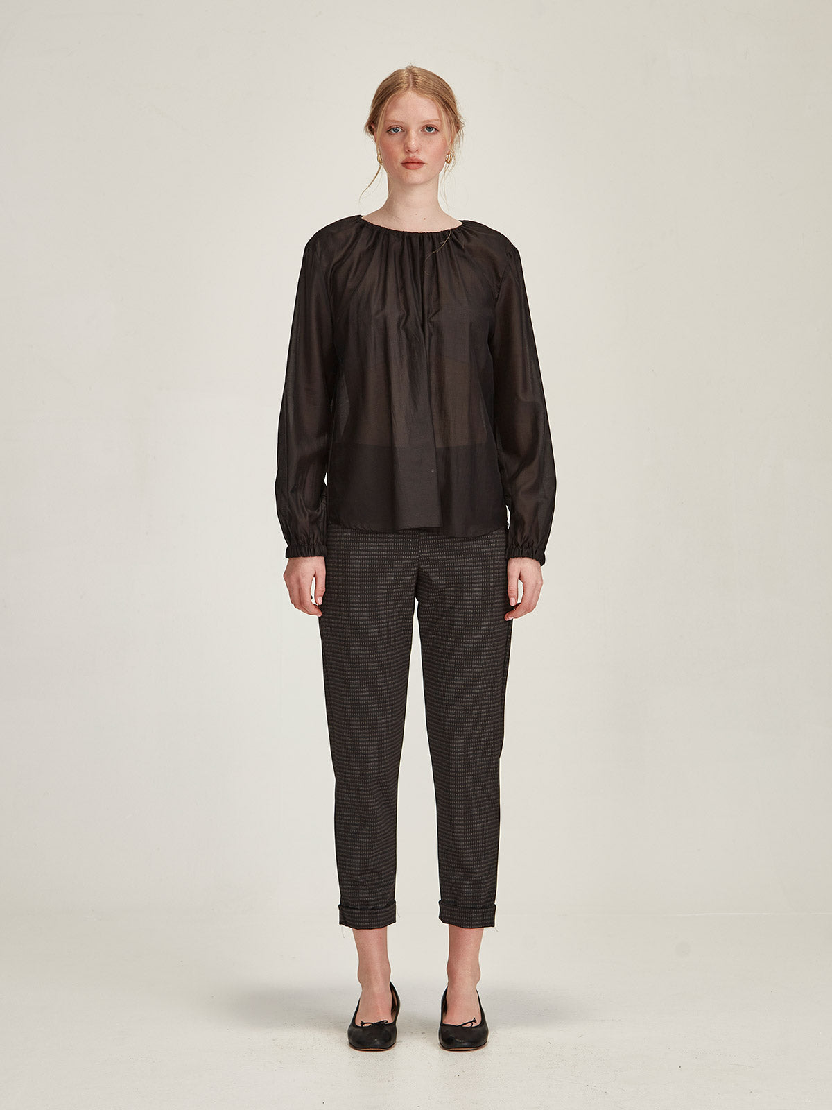 Sills Charcoal Check Hepburn Pant