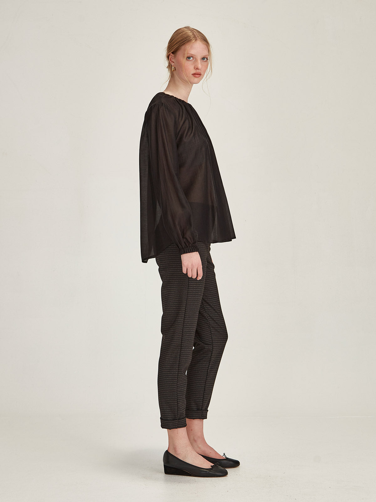 Sills Charcoal Check Hepburn Pant