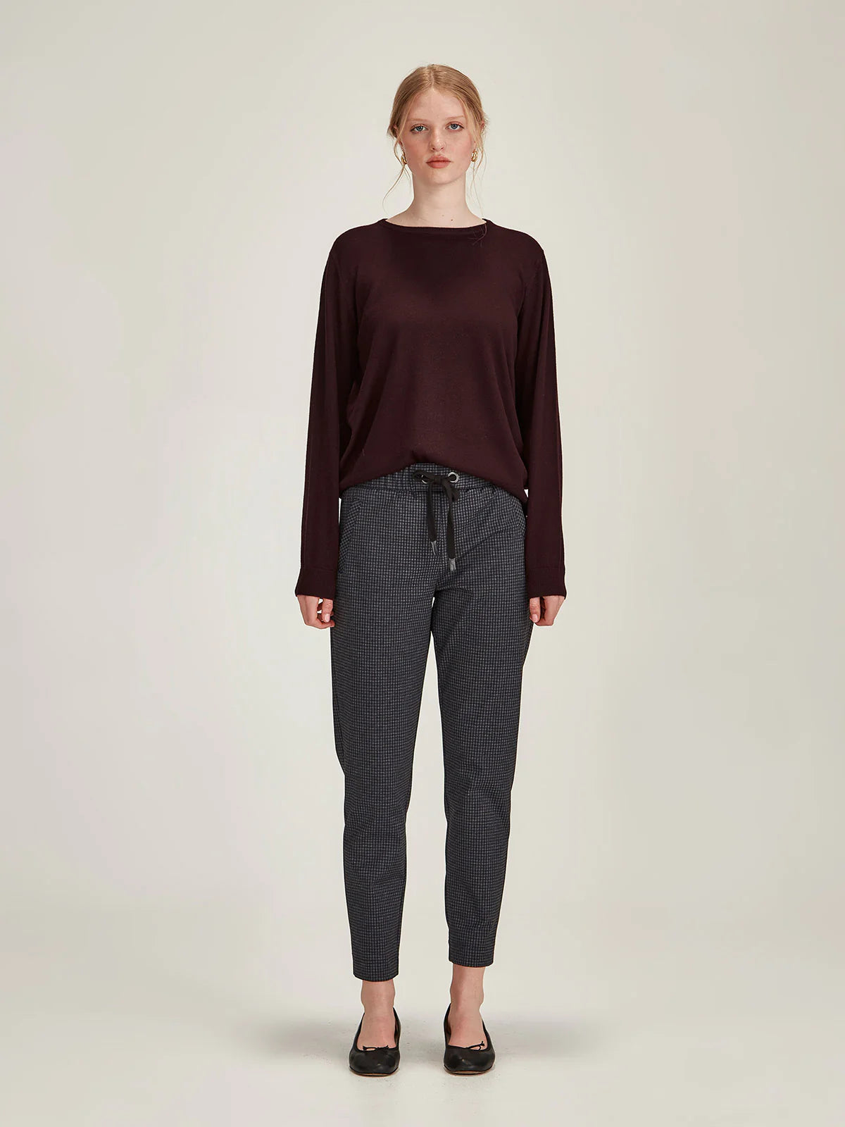 Sills Blue Check Jogger