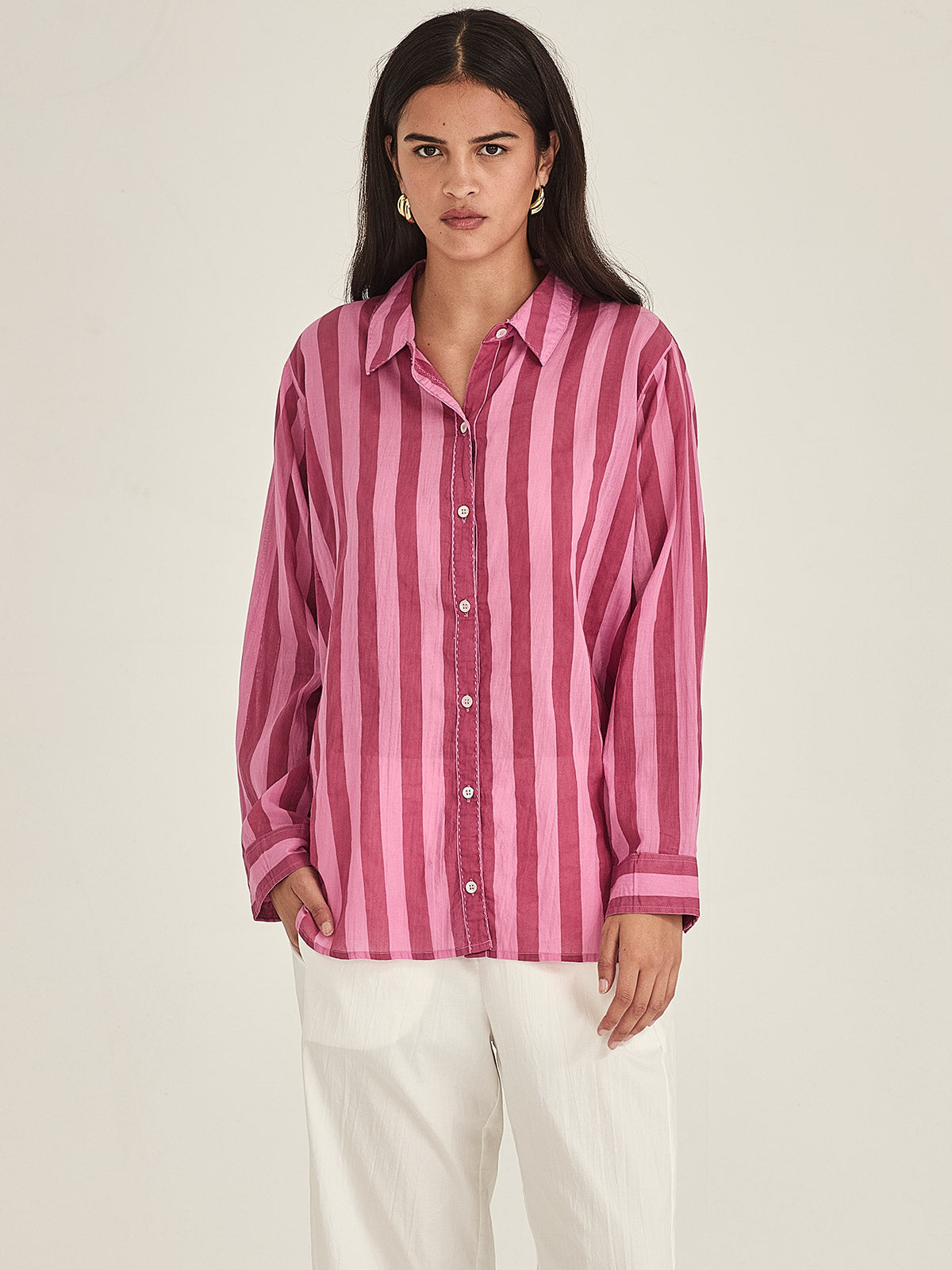 Caroline Sills Positano Stripe Shirt