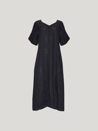 Caroline Sills Eden Linen Dress Indigo