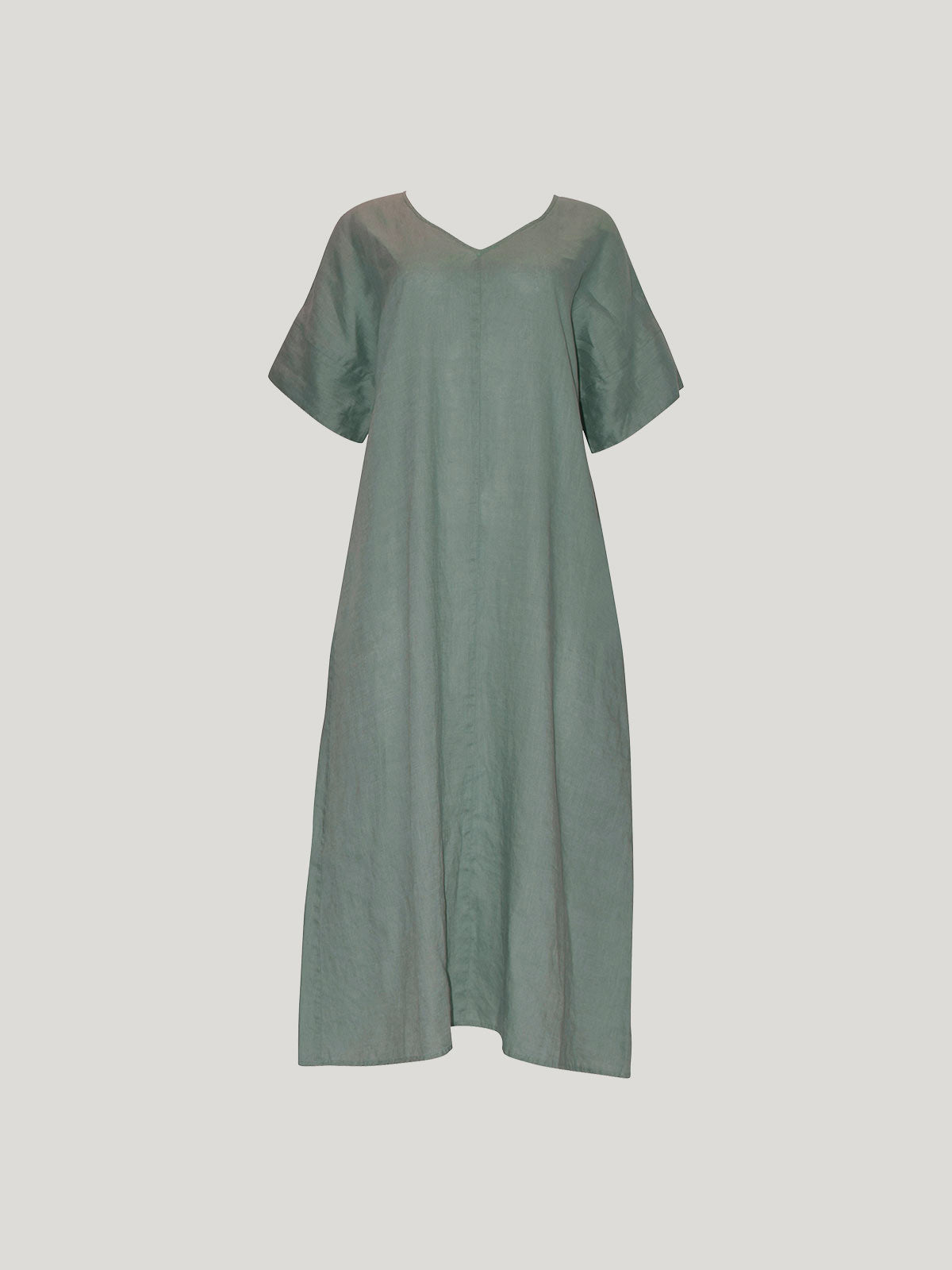 Caroline Sills Eden Linen Dress Seaweed
