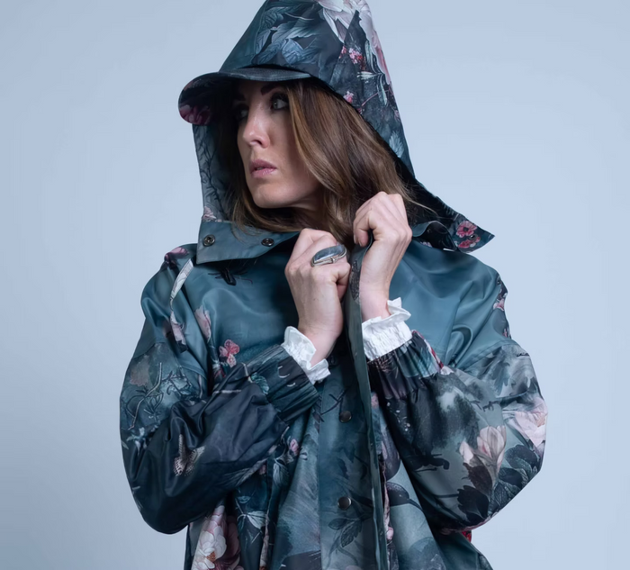 Sheryl May Sky Garden Raincoat