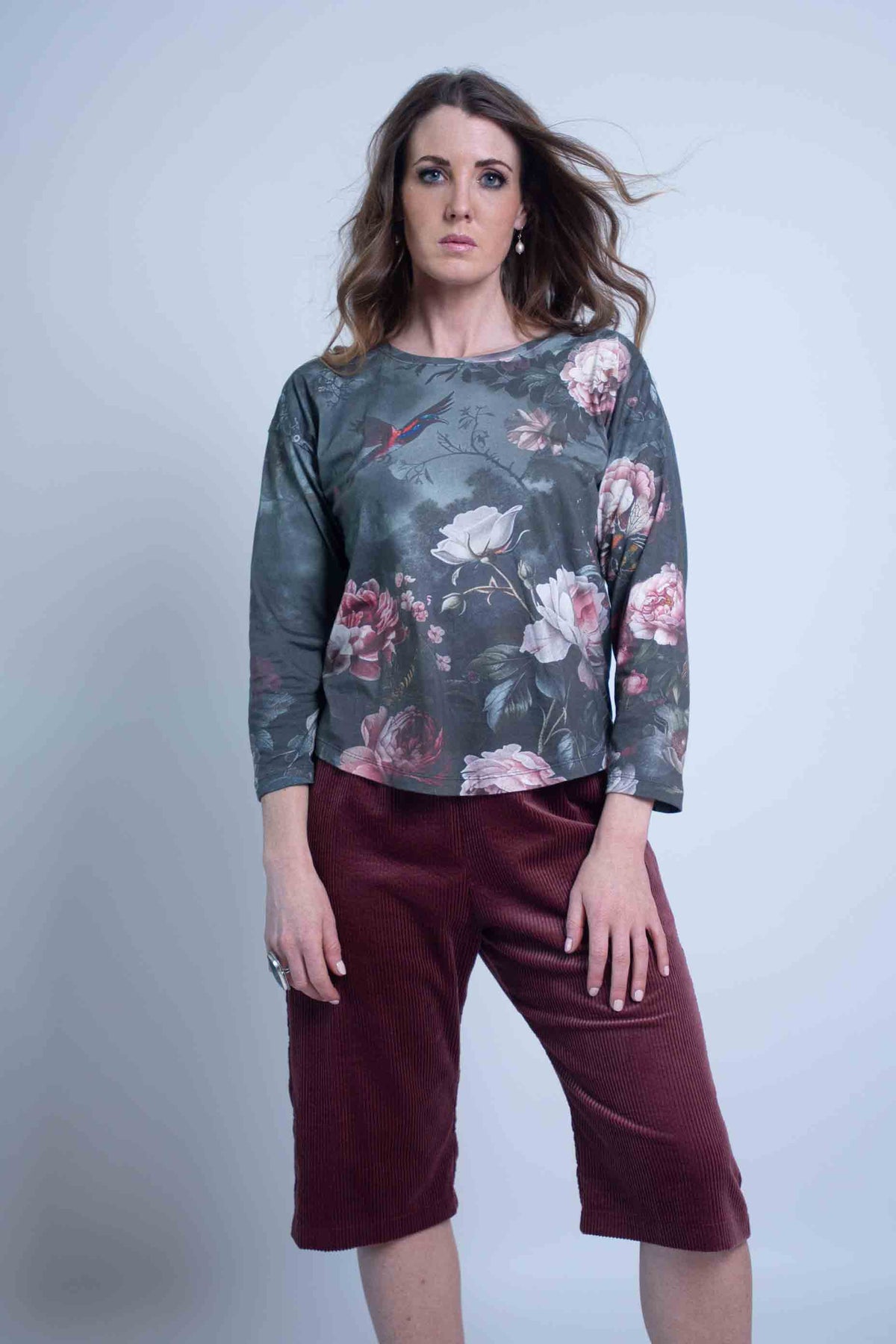 Sheryl May Sky Garden Long Sleeve Tee