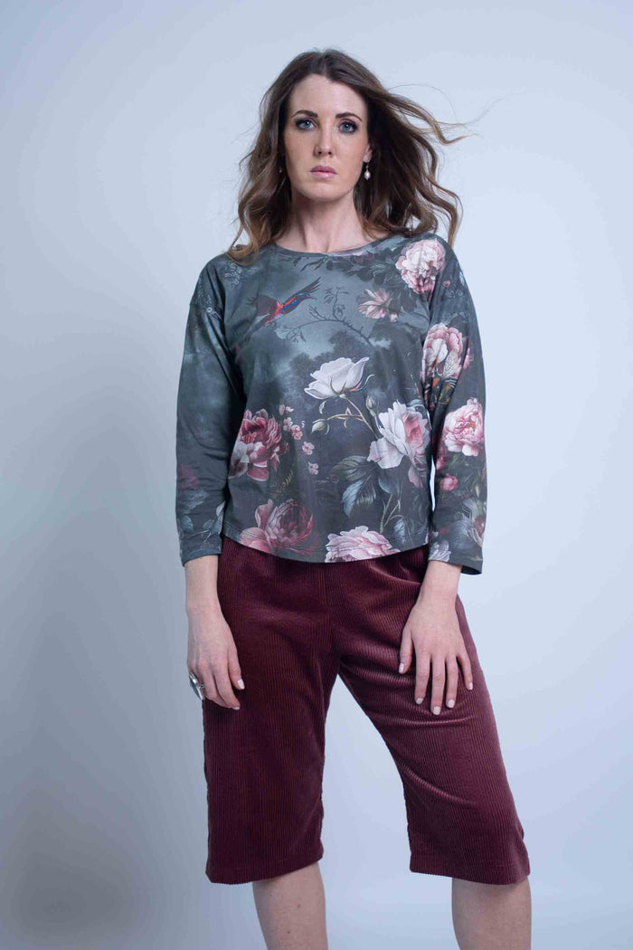 Sheryl May Sky Garden Long Sleeve Tee