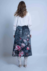 Sheryl May Sky Garden Pleat Skirt