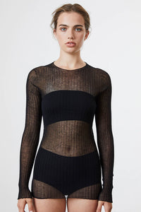 Standard Issue Cotton Tulle Top Black
