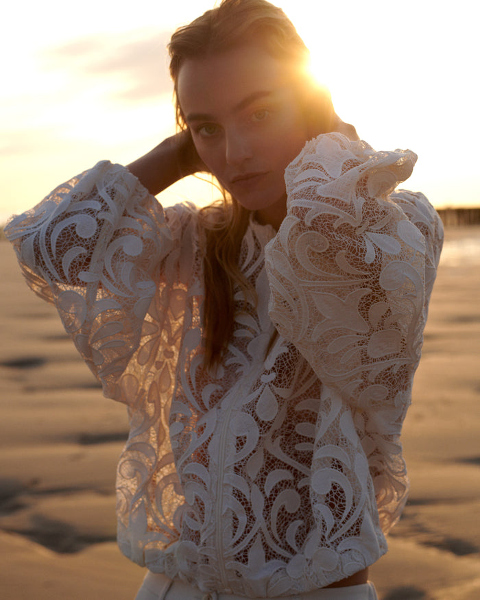 Summum Lace Bomber Jacket