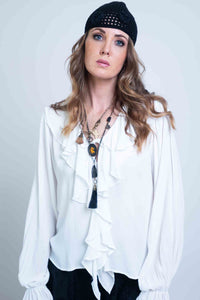 Sheryl May Volare Frill Top