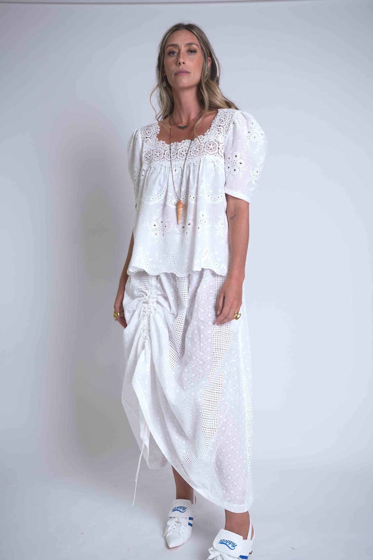 Sheryl May Heirloom Square Neck Top