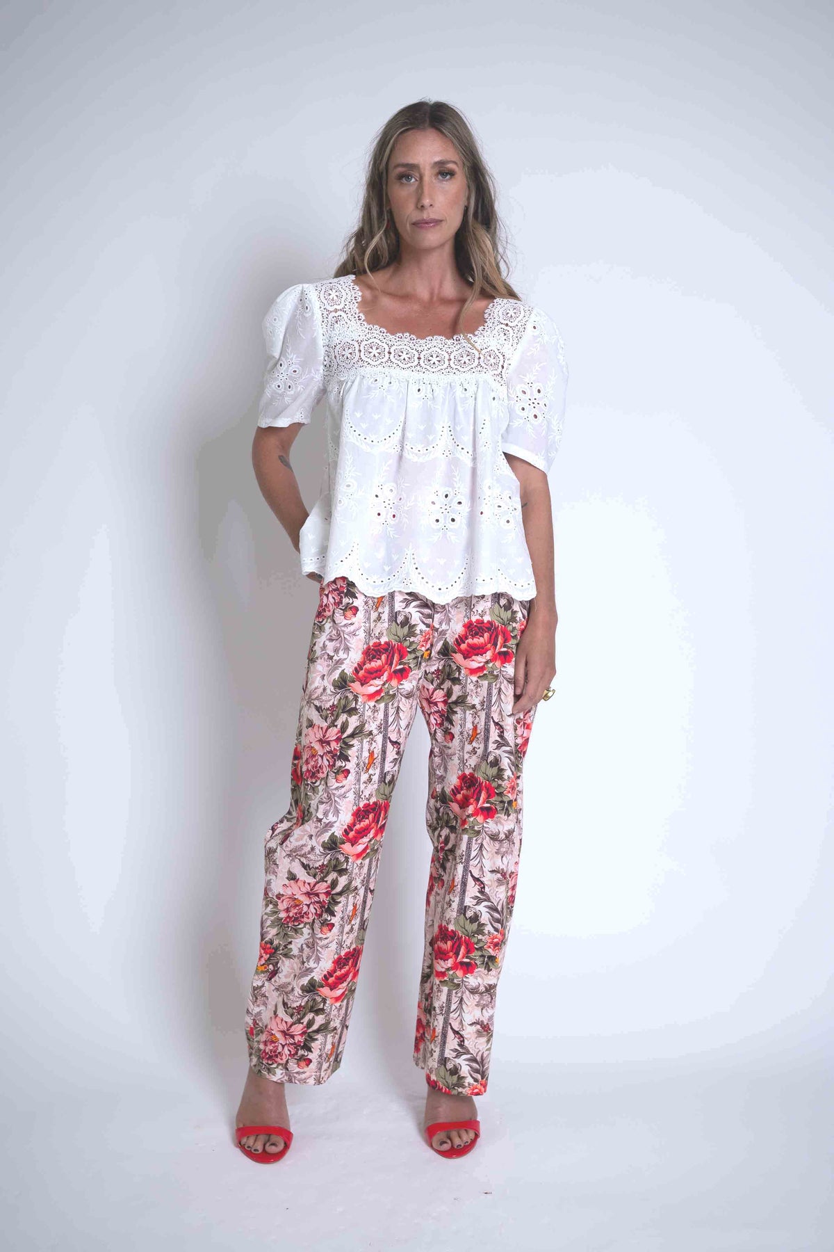 Sheryl May Heirloom Square Neck Top