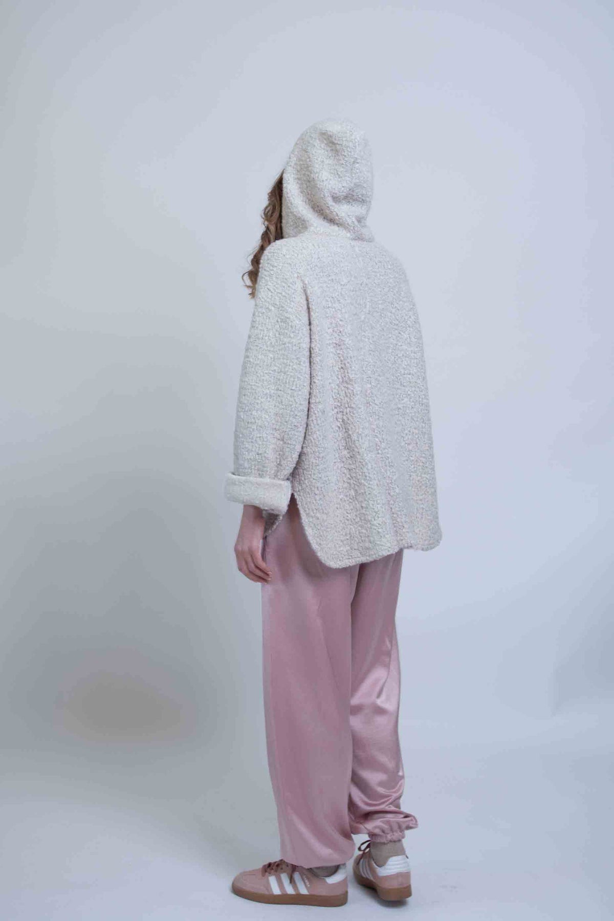 Sheryl May Pink Satin Aladdin Pants