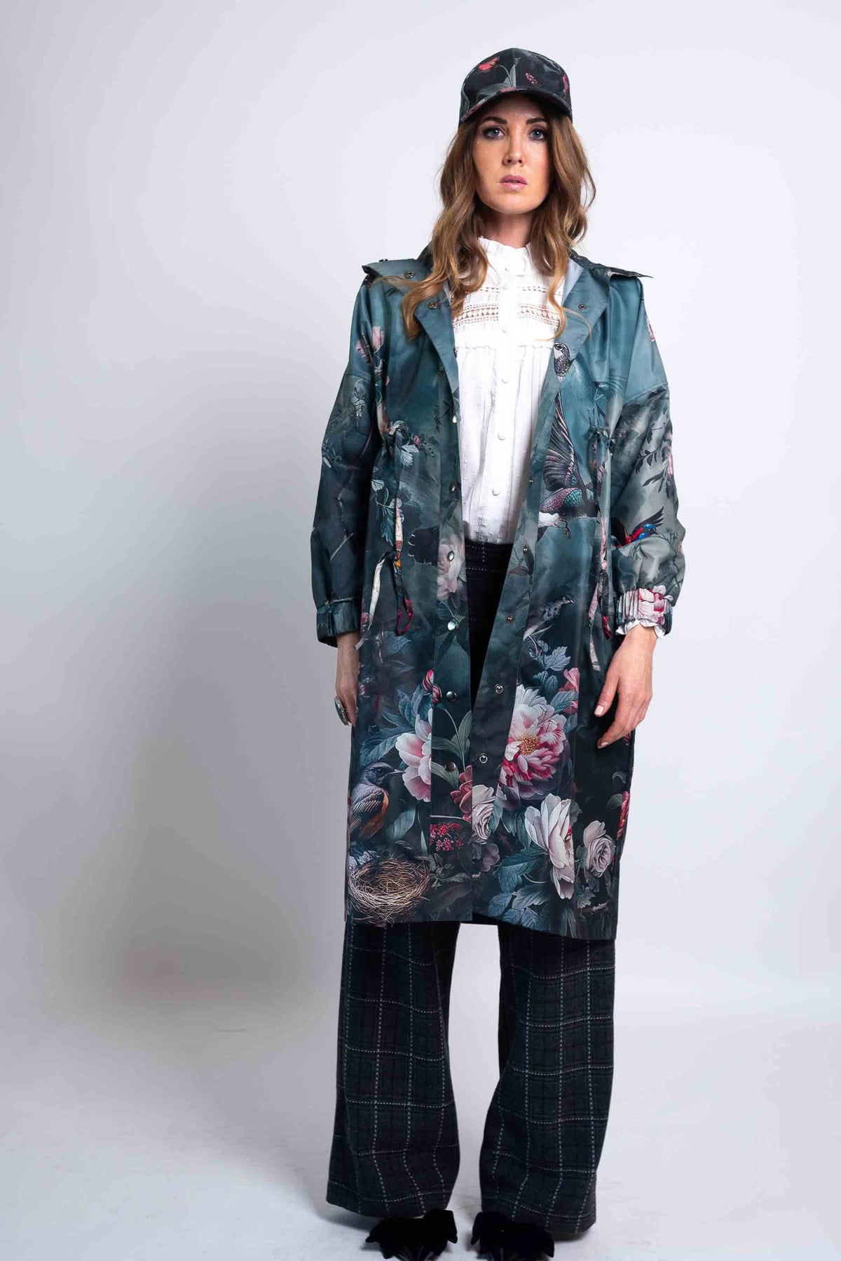 Sheryl May Sky Garden Raincoat