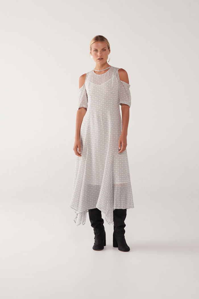 Taylor Print Sleeved Pivot Dress