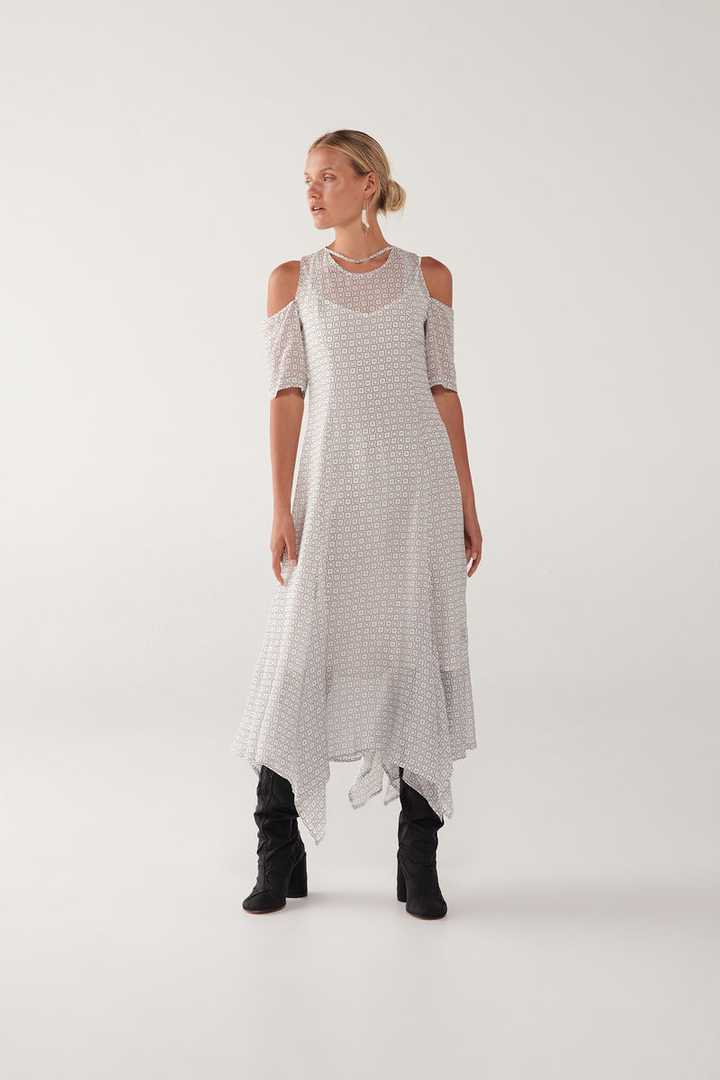 Taylor Print Sleeved Pivot Dress