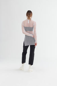 Taylor Undone Tunic Ivory Molecule Mesh