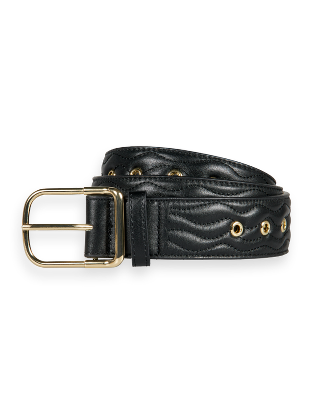 Scotch & Soda Quilted Leather Belt