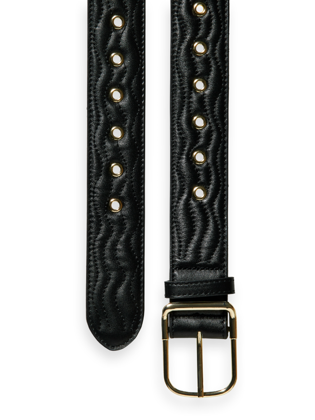 Scotch & Soda Quilted Leather Belt