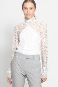 Taylor Undone Tunic Ivory Molecule Mesh