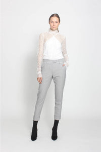 Taylor Undone Tunic Ivory Molecule Mesh
