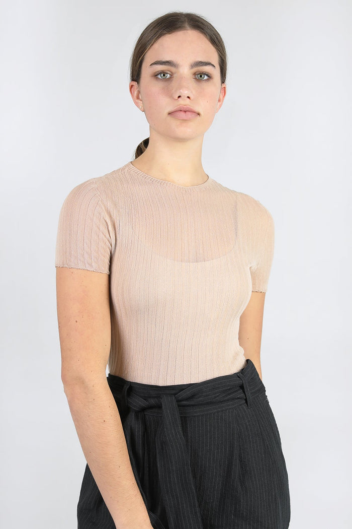 Standard Issue Cotton Tulle Crop Tee